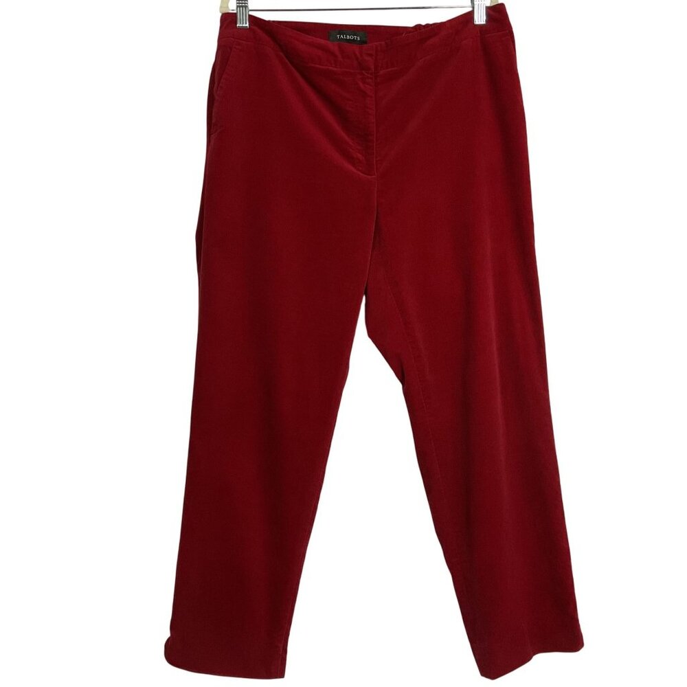 Talbots Velvet Tapered Hampshire Ankle Pants, Size 16W, Invisiflex Comfort Waist